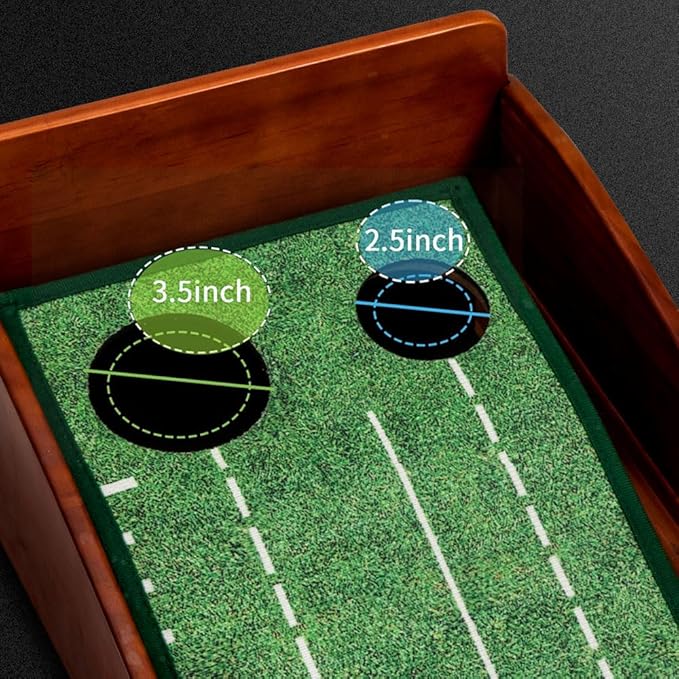 YOUCZON Putting Green Indoor,Golf Putting Mat with Auto Ball Return,Premium Crystal Velvet Surface, Practice Putting mat, Perfect Training Aid & Gift for Golf Lovers Christmas