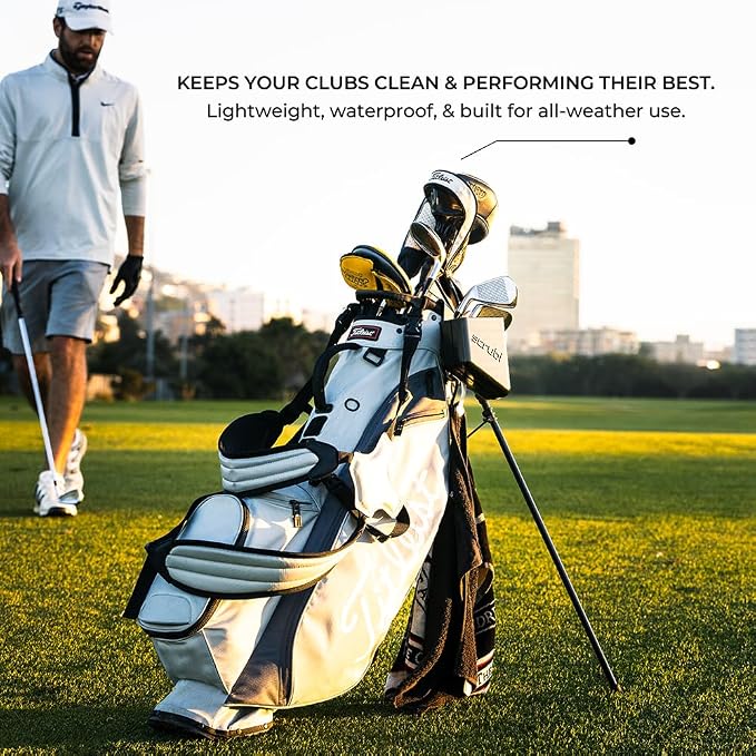Scrubi Golf Club Cleaner for Your Golf Bag - Compact & Efficient Cleaning Tool for Golf Clubs – Easy to Use & Waterproof Design – Includes Strong Nylon Brush – Perfect for Irons