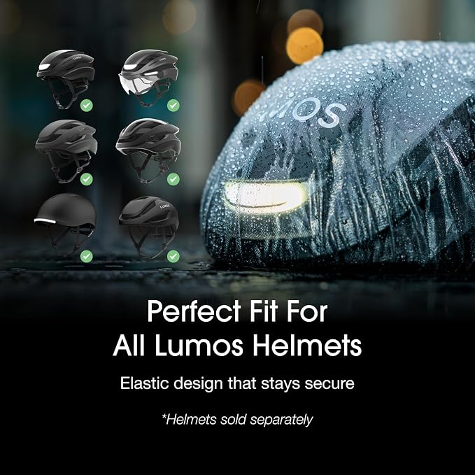 Lumos Helmet Cover with Reflective Strip – Waterproof, Lightweight, Quick-Dry Shell for Bike Helmets Cycling Rain Cover