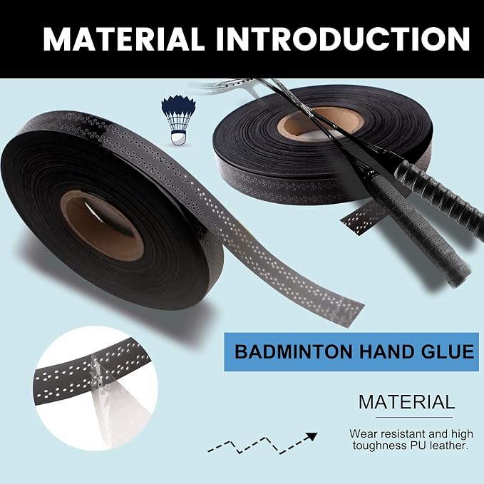 GLL Super Long Breathable Racket Overgrip, Super Absorbent Skid Resist Absorb Sweat Grip Tape, Handles Protection for Tennis Badminton Racquetball Squash Baseball