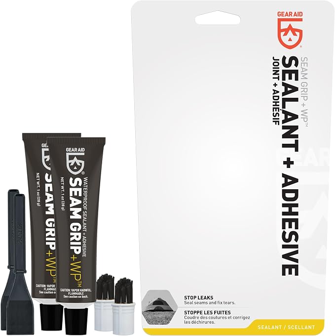 GEAR AID Seam Grip WP Waterproof Sealant and Adhesive for Jackets, Tents, Sleeping Pads and Outdoor Fabric | Repairs Rips, Seals Seams on Nylon, Canvas and Vinyl