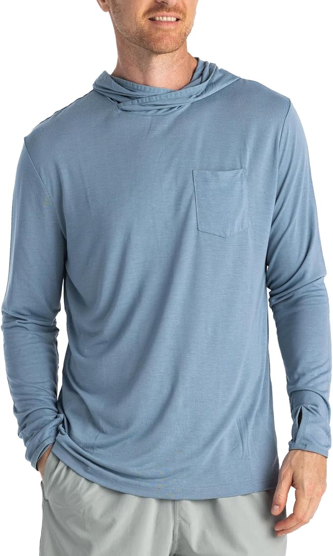 Free Fly Men's Lightweight Hoodie - UPF 20+ Sun Protection Hoodie for Men - Breathable Long Sleeve Sun Shirt for Fishing