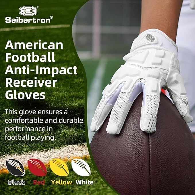 Seibertron Pro 3.0 Twelve Constellations Elite Ultra-Stick Football Receiver Gloves | Super Sticky Grip for Youth Kids Boys 8-12 Girls & Adult Men & Women, Perfect Sports Gift