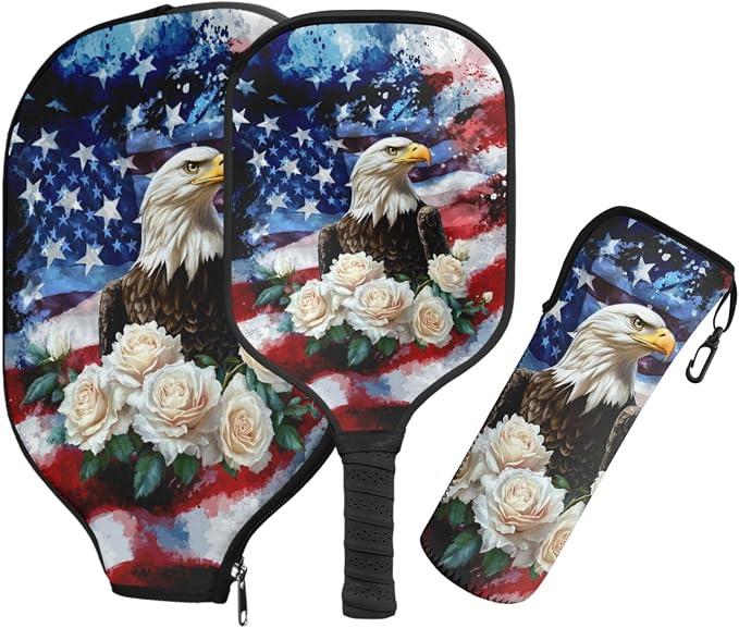 Pickleball Paddles Set 3PCS Pickleball Paddle Case Pickleball Racket Pickleball Bag Ideal for Beginners Gifts