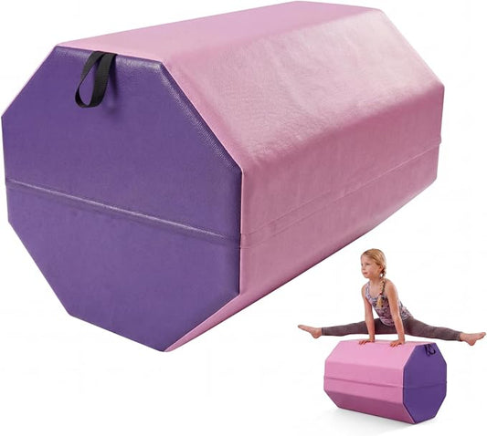 Garvee 19"X19"X23" Octagon Gymnastics Mat, Home Tumbling Mat with High-Density Foam & Waterproof Cover, Skill Shape Tumbling Backbend Trainer Exercise Mat, Somersault Backbend Trainer for Cheerleading & Martial Arts