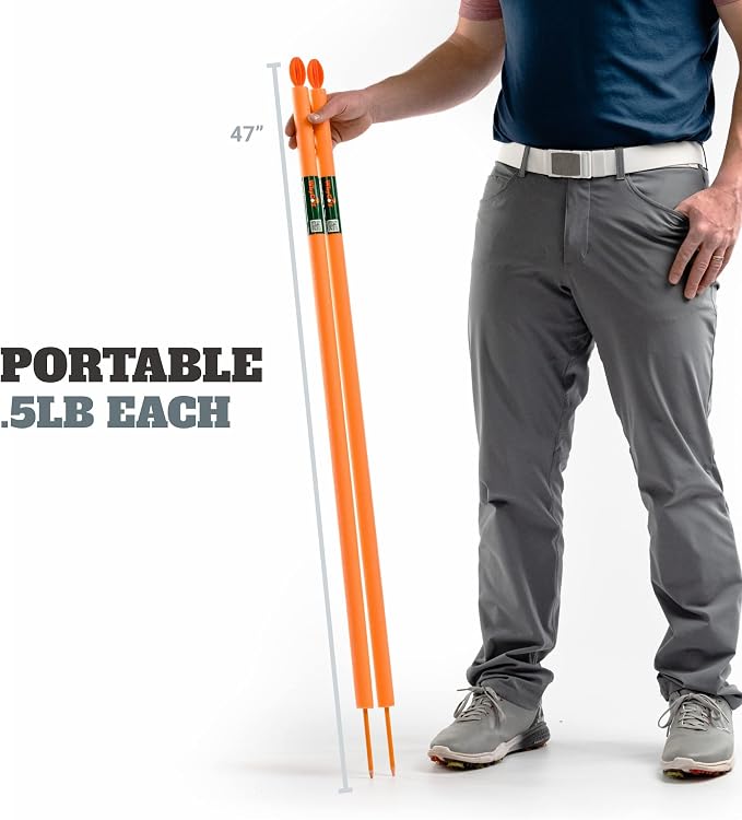 WHYGOLF Padded Golf Alignment Rods - Golf Alignment Sticks with Protective Padding, Create Golf Swing Trainer Angles Like Pro Trainers with Our Golf Training Tool