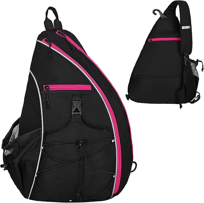 Goloni Pickleball Sling Bag for Men Women, Lightweight Pickleball Backpack with Fence Hook