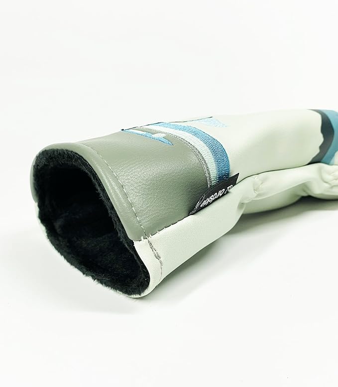 Golf Headcover for Hybrids and Fairway Woods Premium Leather Head Cover. Digitally Printed and Embroidered Design.