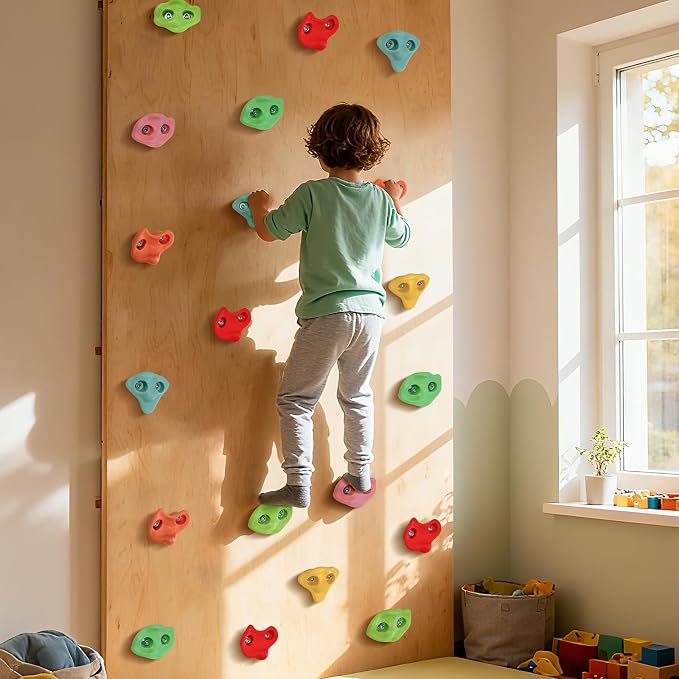 30 PCS Large Rock Climbing Holds for Kids, Extra Large Climbing Rock Wall Grips, Adult Rock Wall Holds Climbing Kit with Hardware for Indoor and Outdoor Climbing Holds（Pastel Color）
