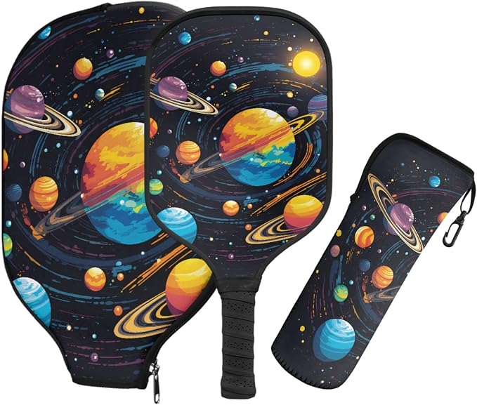 Pickleball Paddles Set 3PCS Pickleball Paddle Case Pickleball Racket Pickleball Bag Ideal for Beginners Gifts