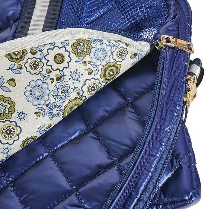 lemonbella Pickleball Bag/Holds 2 Paddles, Quilted Design, Phone Holder, Sling Style, Room for shoes, water bottle, balls/Jillian Pickleball Sling bag