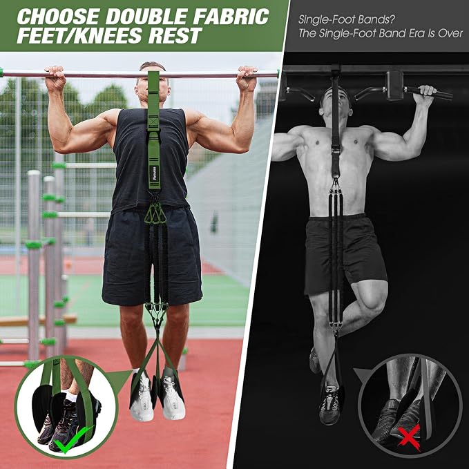 Ayombo Pull Up Assistance Bands, Resistance Bands for Pull Up Bar Workout, Adjustable Heavy Duty Pull Up Assist Equipment with 4 Assistance Bands, Home Gym Fitness Exercise Strength Training