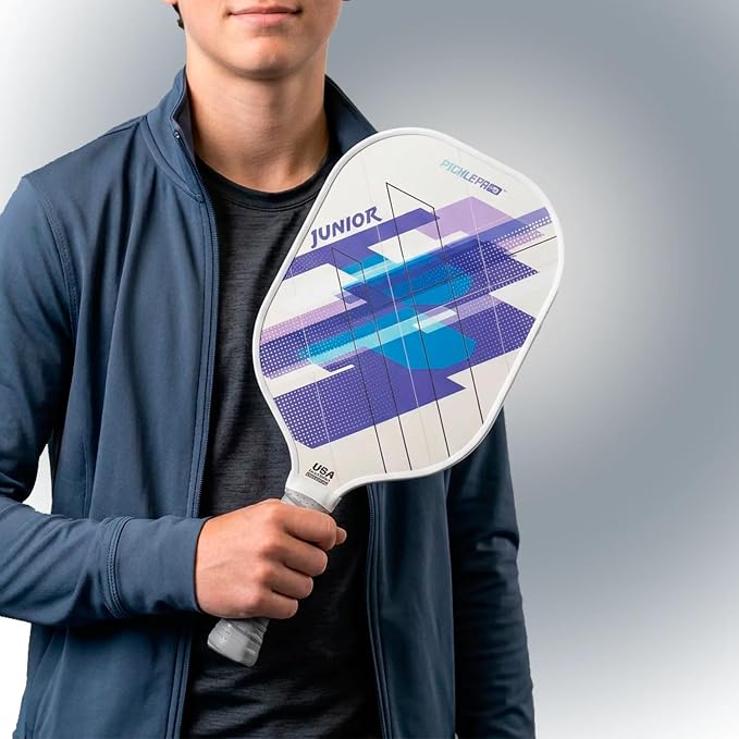 PicklePro Pickleball Paddles with Cover – Lightweight Fiberglass Pickleball Paddle for Kids, Youth & Beginners, Cushioned Grip, 13mm Honeycomb Core, Indoor & Outdoor Racket, USAP Approved
