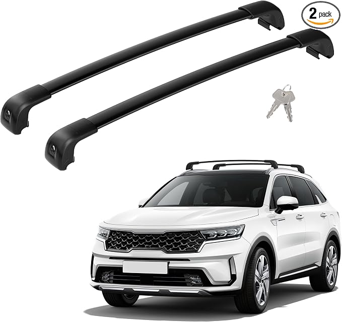 FLYCLE 300Lbs Lockable Roof Rack Cross Bars Compatible with Kia Sorento & Sorento Hybird 2021-2026, Crossbars Cargo Racks Rooftop Luggage Canoe Kayak Camping Gear Bike Carrier Rack