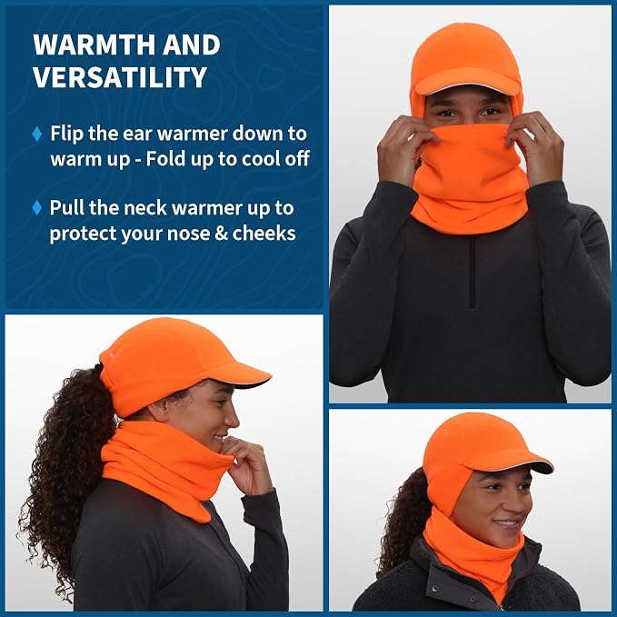 TrailHeads Micro Fleece Neck Warmer and Ponytail Cap
