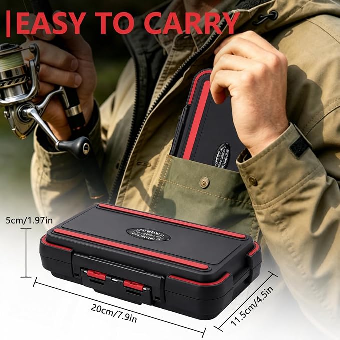 412Pcs Fishing Accessories Kit,Fishing Gift for Men(Red) | Complete Fishing Tackle Kit with Box,Eye Beads,Sinkers&Swivels,Beads& Bobber Stops,Pliers for Freshwater Bass&Trout,