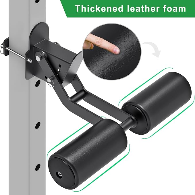 SELEWARE Squat Rack Attachment, Y-Shaped Dip Bar Attachment, Nordic Hamstring Curl Attachment and Lever Arms for 2x2 or 3x3 Power Rack with 5/8" or 1" Hole, Power Cage Accessories for Home Gym