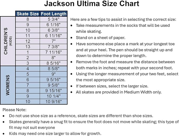 Jackson Classic 200 Womens/Girls Figure Ice Skates | Comfortable Figure Skates for Ice Skating & Recreational Figure Skating, Ice Skates for Kids/Toddler Ice Skates-Medium Width