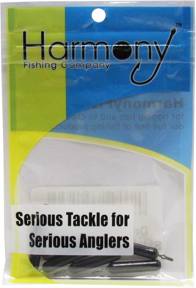 Harmony Fishing - Tungsten Skinny/Cylinder Dropshot Fishing Weights (Chip-Proof Oxide Coated, Lead-Free)
