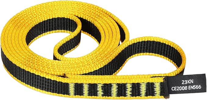 18mm Nylon Climbing Sling Runner 23KN CE2008/EN566 Certified - Webbing Straps for Outdoor Rock Climbing, Rappelling, Swing, Yoga Hammock etc