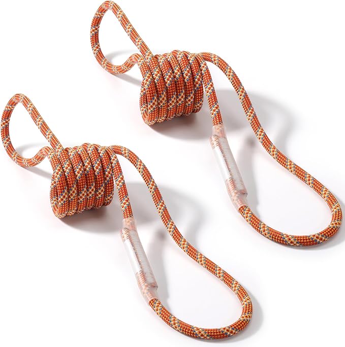 10mm Nylon Prusik Cord, Pre-Sewn 47in(120cm) Prusik Loop, 22KN / 4950lbs MBS High Strength Friction Cord for Rock Climbing, Arborist Tree Work, Rescue, Rappelling and Aerial Operations