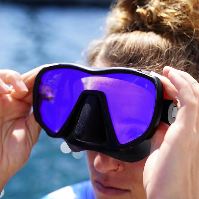 Nami Single Frameless Diving Mask - Panoramic View, UV Available - Scuba, Freediving, Spearfishing, Snorkel Mask for Adults