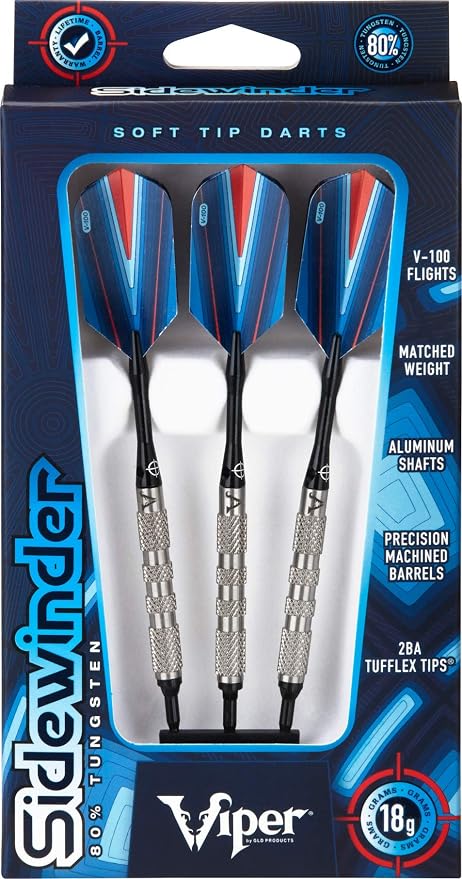 Viper Sidewinder 80% Tungsten Soft Tip Darts, 18 Grams