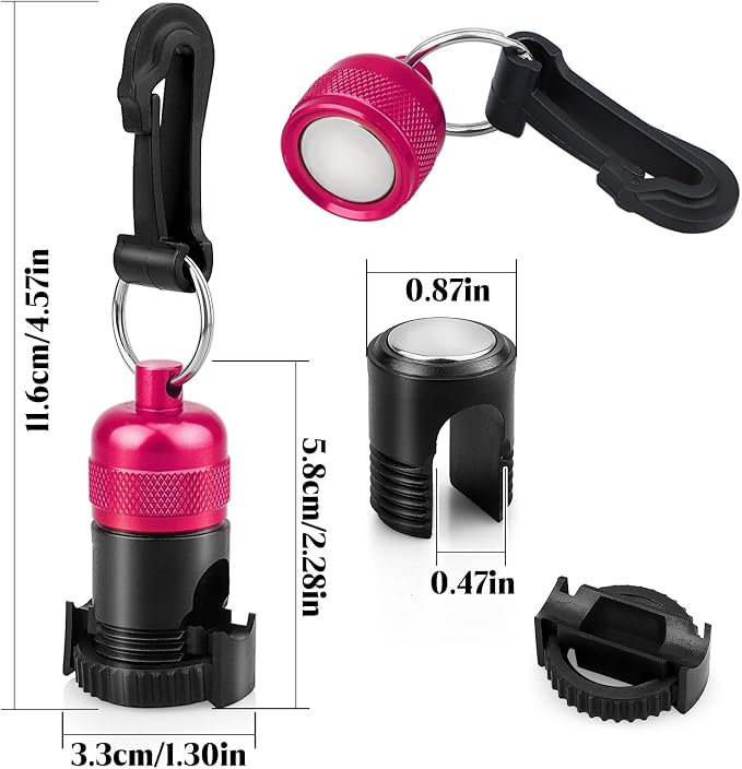 2PACK Scuba Regulator Hose Holder, Magnetic Adjustable Octopus Holder Octo Tank Retainer with Clip, Installs to Your BCD Easily!