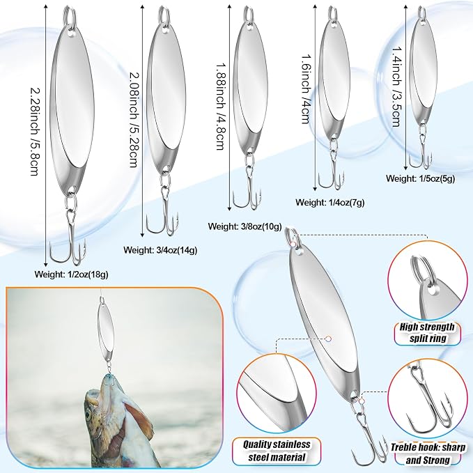 Fishing Lures Kit with Tackle Box, Pliers, Fish Gripper, Saltwater Freshwater Gear Set for Bass Trout, Hooks Weights Bobbers Rigs Leaders