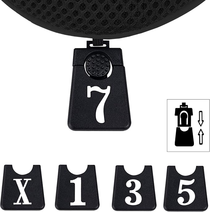 Andux 3pcs/Set Golf 460cc Driver Fairway Wood Club Head Covers | with interchangeable NO. Tags | Mesh Breathable material | Short Neck | Coloured Piping | Pull-On Closure