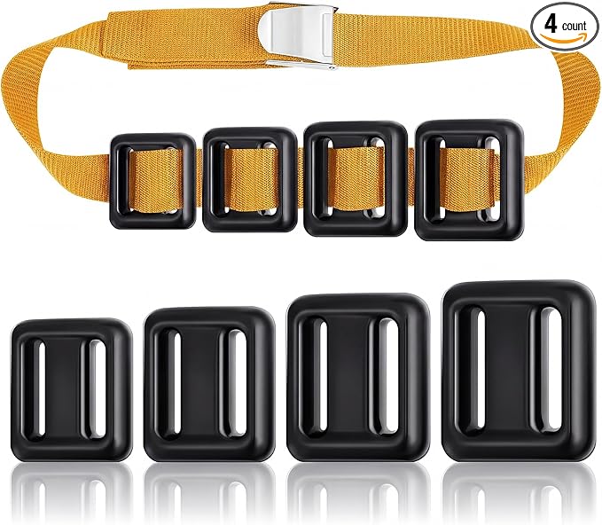 Tellegloww 4 Pcs Dive Weights Belt for Scuba Diving Coated Dive Weights Nylon Dive Belt with Metal Quick Release Buckle for Free Diving Spear Fishing