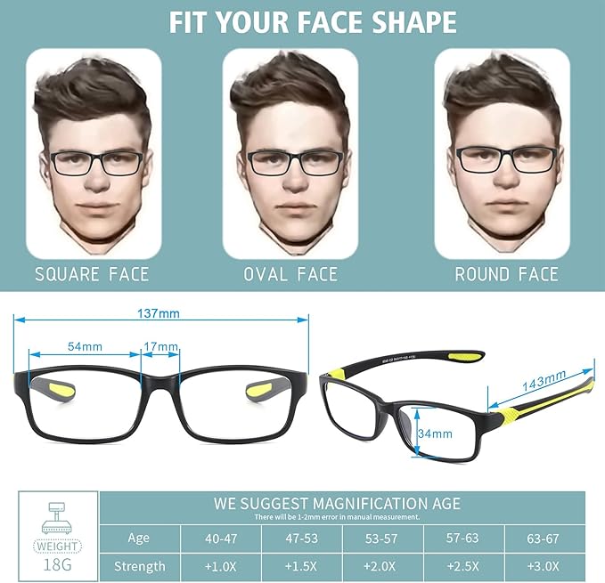 Wide Reading Glasses Blue Light Computer Reader Designer Sport Cheater Large Head Frame Photochromic Tinted Eyeglass