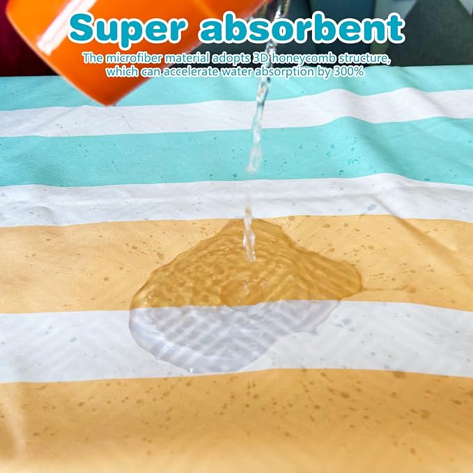PY SUPER MODE 2 Pack Beach Towel - 75 x 35 inches Quick Dry Microfiber Beach Towels Oversized, Lightweight Soft and Absorbent Bath Towel Suitable for Swimming Pool Camping for Adults