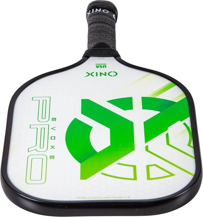 Onix Evoke Pro Composite Face Incredible Touch Maximum Control and Spin Pickleball Paddle – Polypropylene Honeycomb Core with Protective Edge Guard Widebody Shape