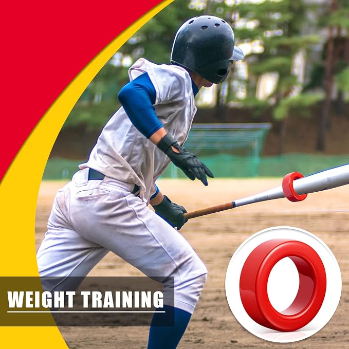 Deekin 2 Pack Baseball Bat Weight 16 oz Baseball Donuts for Adult Youth Softball Batting Weights Swing Training Hitting Practice Standard Bats