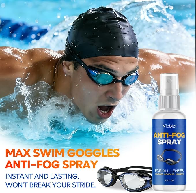 Anti Fog Spray for Swim Goggles, Snorkel Mask & Scuba Masks, Reef Safe & Long-Lasting Defogger for Swimming, Diving, Snorkeling, Skiing, Paintball, Motorcycling - 2 fl oz