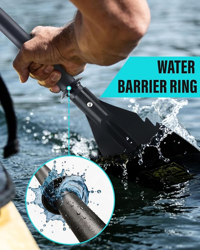 Kayak Paddles with Paddle Leash, Kayaking Oars 70in/178cm-97in/246cm Kayaking Canoeing Boating for Surfing Oar Fishing Lightweight Paddling Blades Kayak Paddles for Adults Heavy-Duty and Durable