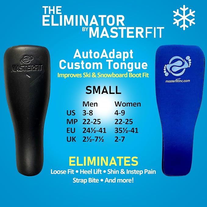 The Eliminator Ski Shin Guards for Skiing, Adult Ski Shin Guards for Skis and Snowboard Boots, Foam Pads to Reduce Discomfort, Boot Volume Reducer & Protector for Men & Women