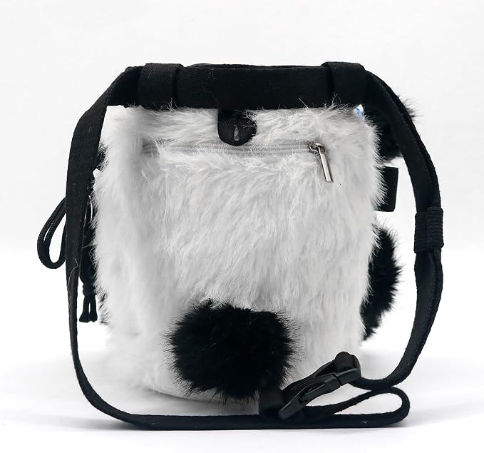 NewDoar Chalk Bag for Rock Climbing Bouldering Panda Chalk Bag Bucket with Quick-Clip Belt & Zippered Pocket Rock Climbing Gear Equipment for Men Women Children