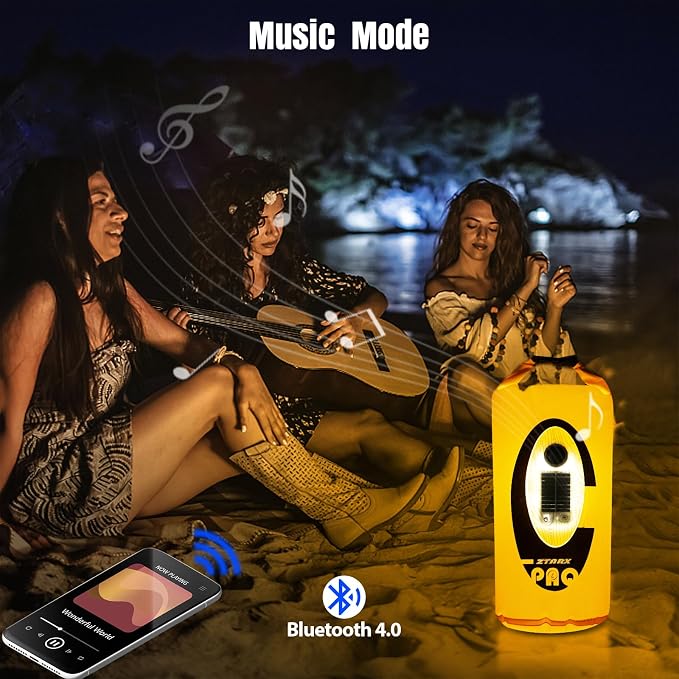Qoolife Dry Bag Waterproof with Solar Bluetooth Speaker & Light - 10L/20L Roll Top Dry Sack Keeps Gear Dry for Men Women Kayaking, Beach, Rafting, Boating, Hiking, Camping and Fishing