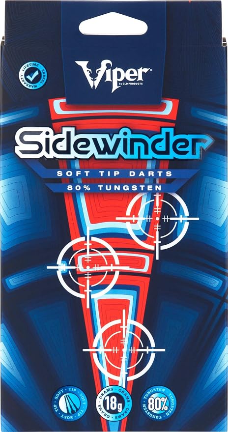 Viper Sidewinder 80% Tungsten Soft Tip Darts, 18 Grams