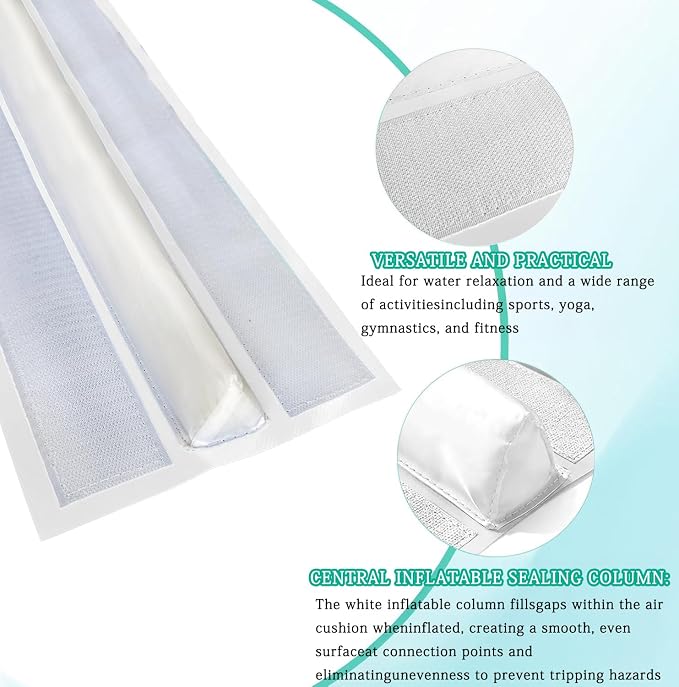GLANT 3ft/6ft Air Mat Tumble Track Connector Tape for Inflatable Tumbling Gymnastic/Yoga/Camping White（NEW） (40)