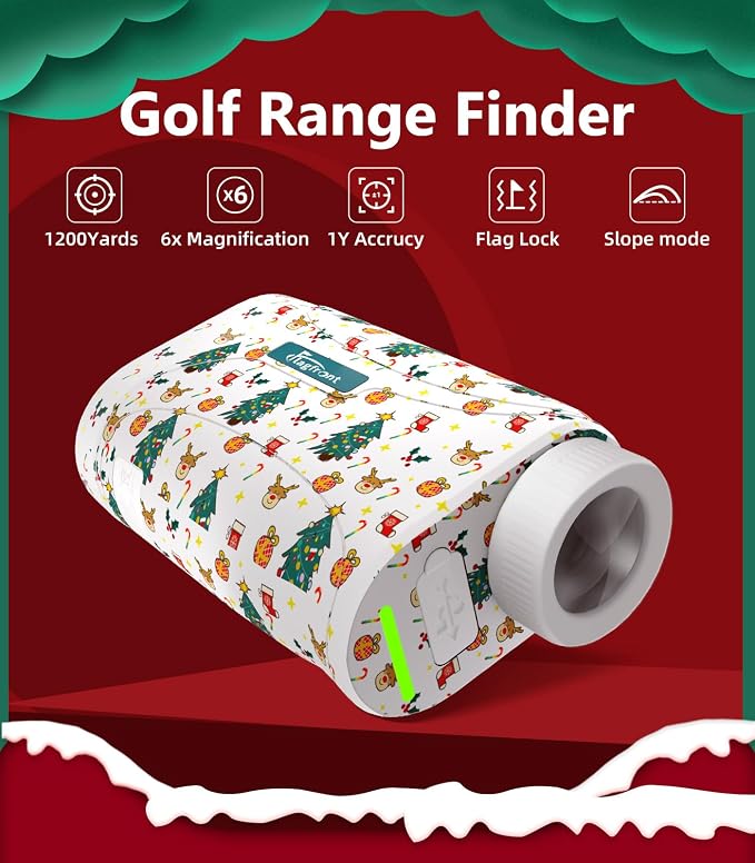 Range Finder Golf Rangefinder with Slope, 1200 Yards Golf Range Finder, 6X Magnification, Flag Locking Vibration, Must Accessories for Golfer