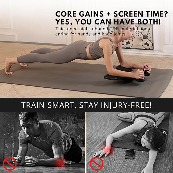 Balance Board for Core Workout, Portable Plank Board Training Equipment, Wobble Balance Board, Adjustable Home Fitness Equipment for Core Strength, Workout Equipment for Full-Body Workouts