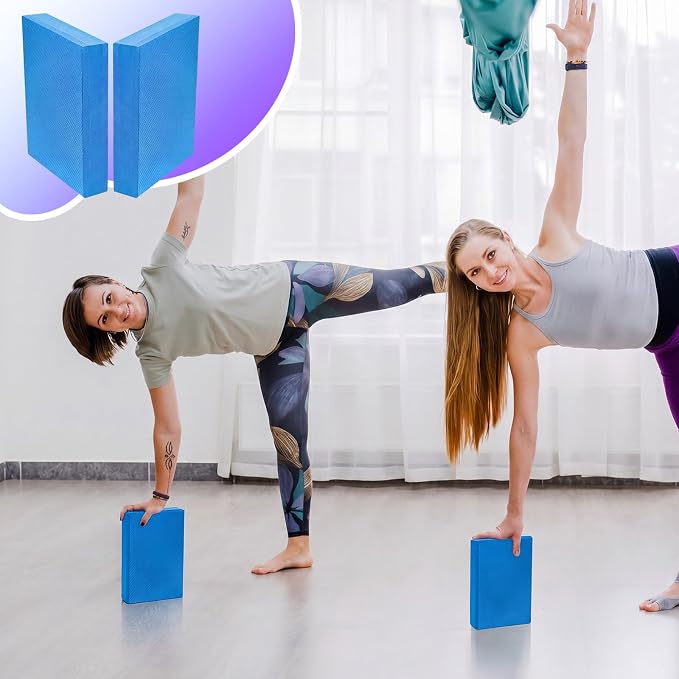 Hanaive 2/4/6 Pcs Balance Pad Foam Pad 11.81 x 7.87 x 1.97 Inch Yoga Mat Non Slip Cushion Exercise Knee Mat for Fitness Stability Stretching, Pilates, Physical Therapy, Core Trainer