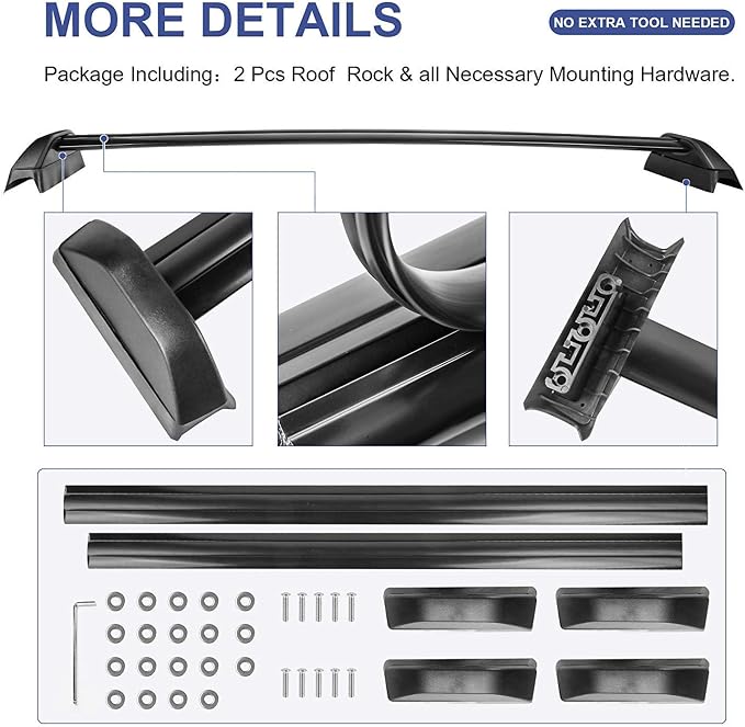 MOSTPLUS Roof Rack Cross Bar Rail Compatible for Honda CRV CR-V with OEM Side Rails 2002 2003 2004 2005 2006 Cargo Racks Rooftop Luggage Canoe Kayak Carrier Rack（Set of 2）