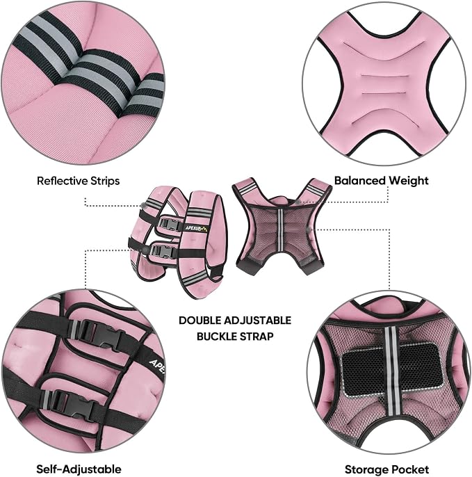 APEXUP Weighted Vest Men Women, Weight Vest for Women Workout Equipment for Strength Training Running