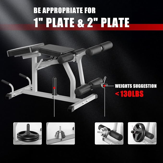Z ZHICHI 2-in-1 Adjustable Leg Extension and Curl Machine, Easy Transition, Home Gym Leg Machine, Weight Capacity 660LBS