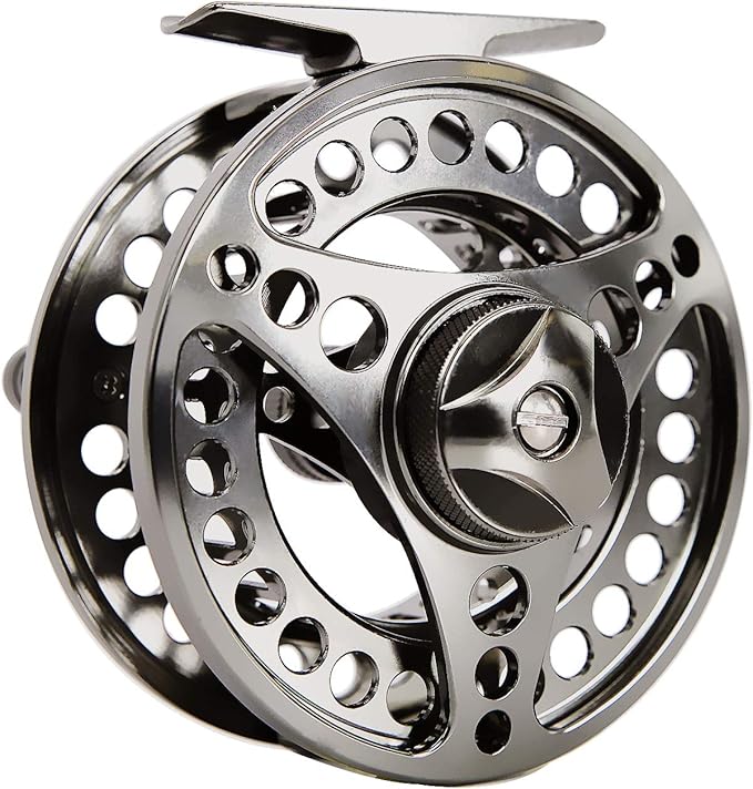 EX-ALC Fly Reel 3/4 5/6 7/8 9/10WT CNC Machined Large Arbor Aluminum Fly Fishing Reels Silver/Gunsmoke Fly Reels