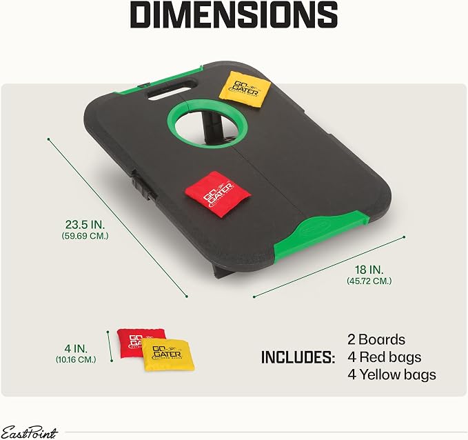 EastPoint Sports Go! Gater Cornhole – Light-Up and Travel Versions – Easy Storage & Light-Weight – Perfect for Outdoor and Indoor Play